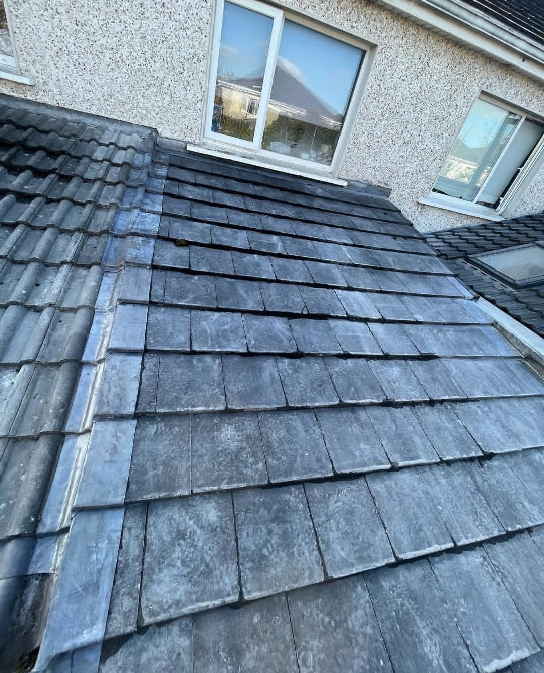 Chimney flashing repair on a residential property in Dublin