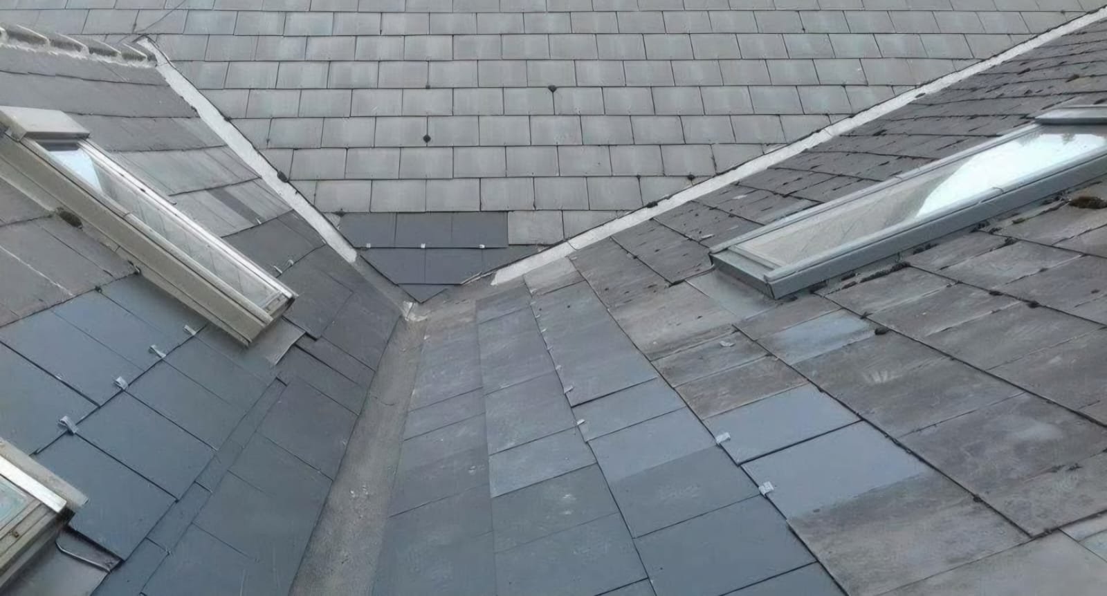 Slate roof replacement using premium natural slates